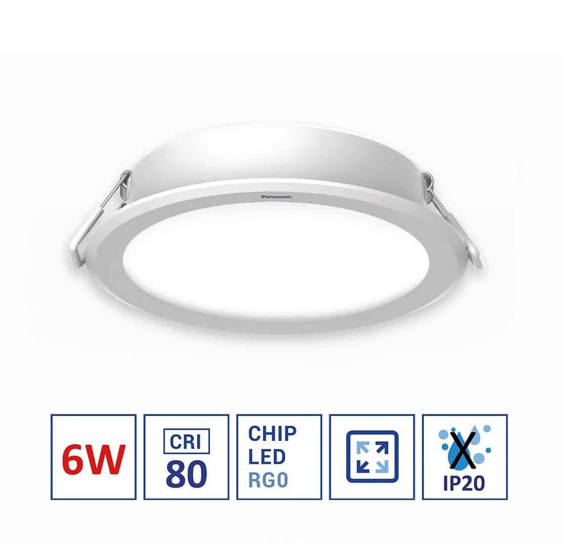 Dòng đèn âm trần DN 2G mới của Panasonic sử dụng chip LED chất lượng cao không ánh sáng xanh