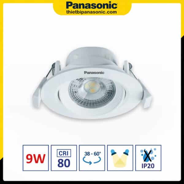 Đèn LED âm trần chỉnh góc Panasonic 9W Tròn, góc chiếu 40° NNNC7630388 (ánh sáng vàng), NNNC7635388 (ánh sáng trung tính), NNNC7631388 (ánh sáng trắng)