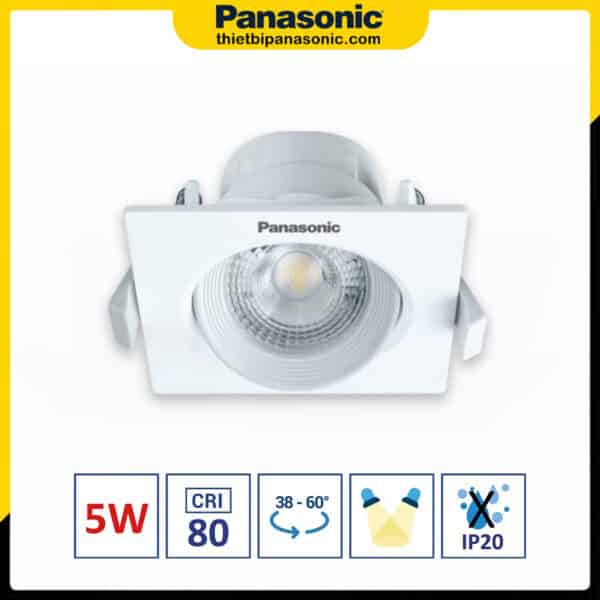 Đặc điểm nổi bật của Đèn âm trần chỉnh góc Panasonic 5W vuông, góc chiếu 38° NNNC7630688 (ánh sáng vàng), NNNC7631688 (ánh sáng trung tính), NNNC7635688 (ánh sáng trắng)