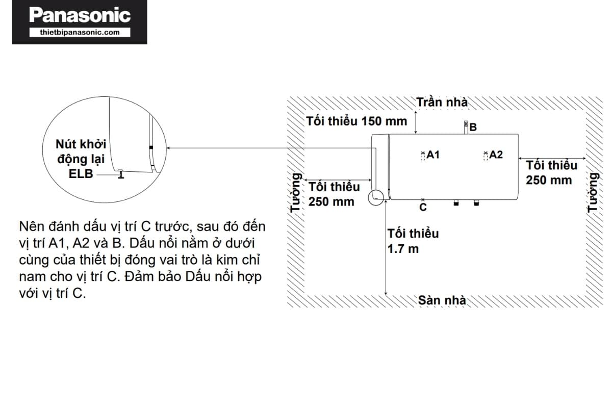Cố định bình nước nóng gián tiếp