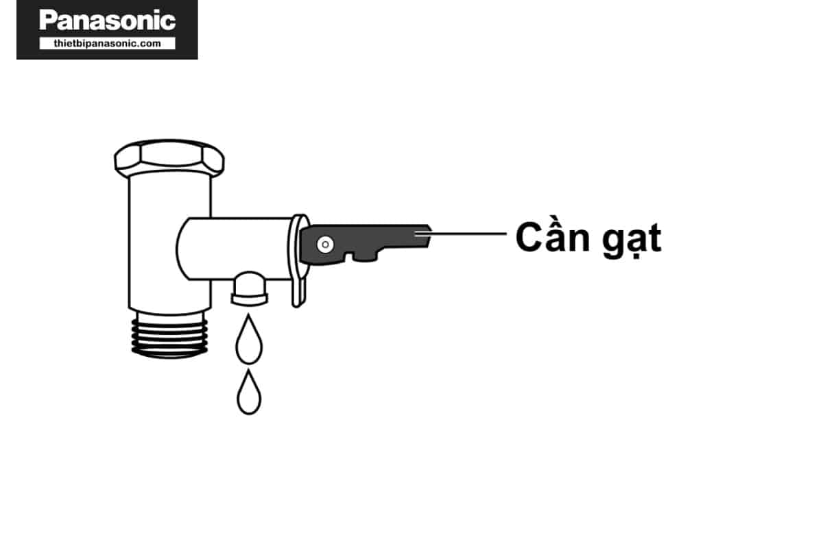 Nâng cần gạt để kiểm tra nước
