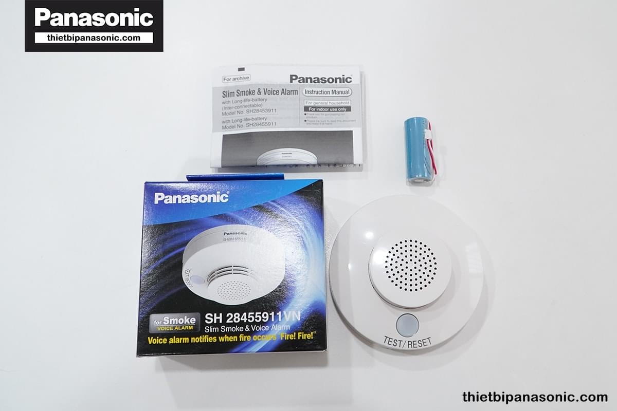 Đầu báo cháy Panasonic SH28455911 kèm hộp đựng và hướng dẫn sử dụng