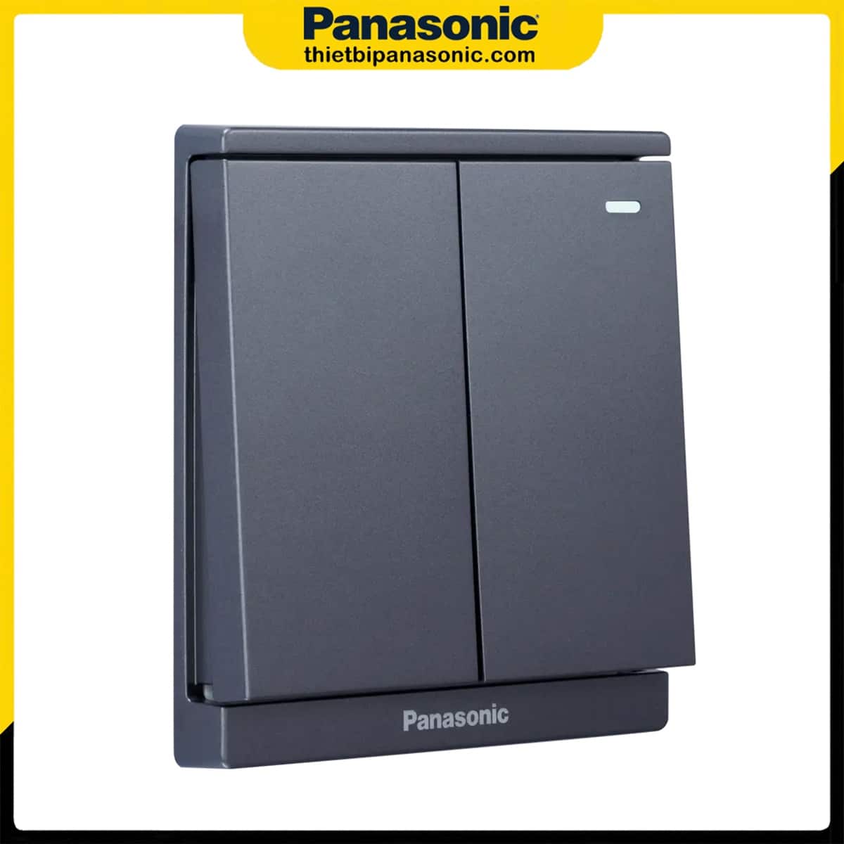 Bộ 2 công tắc 2 chiều Panasonic Moderva Xám WMF514MYH-1VN có chỉ báo dạ quang