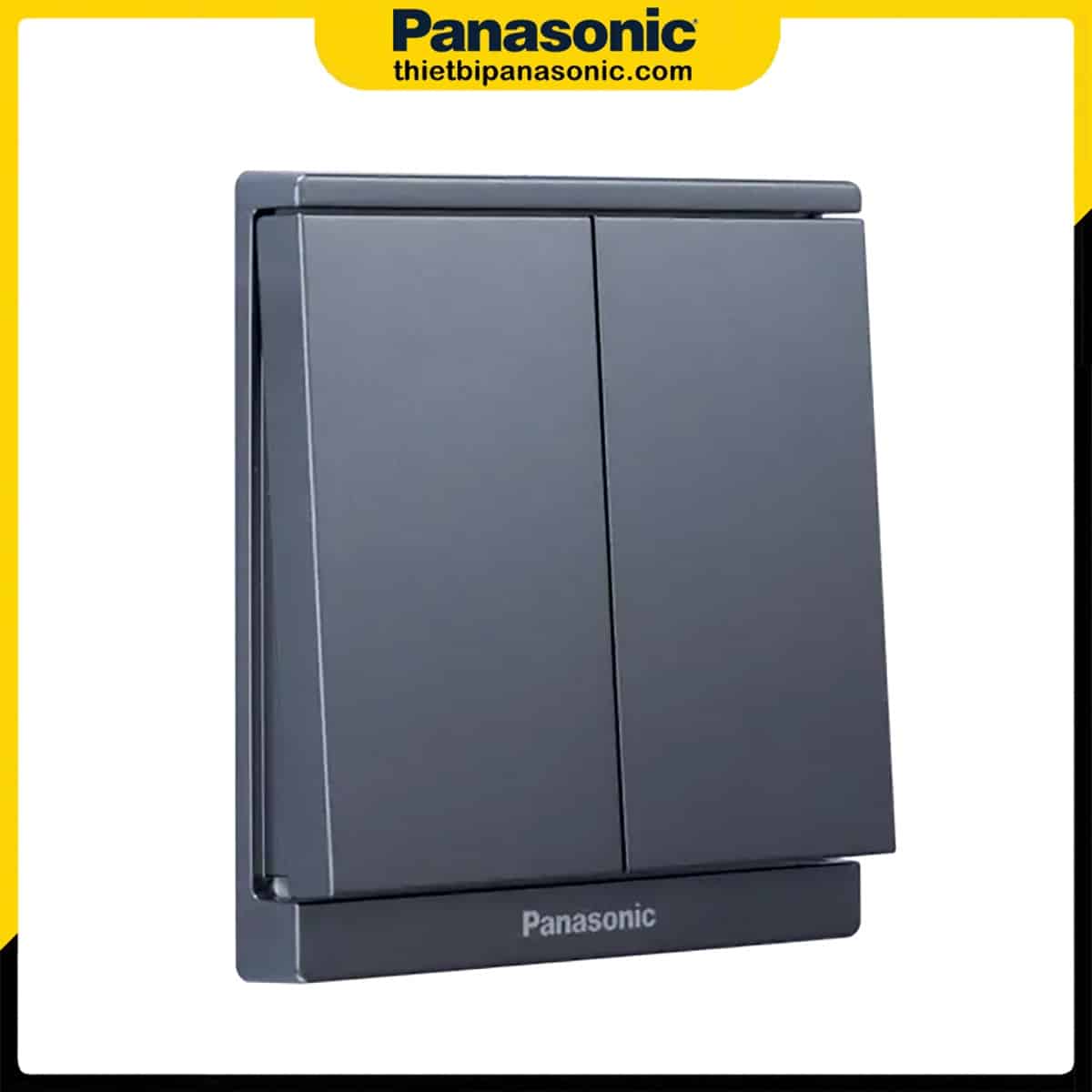 Bộ 2 công tắc 2 chiều Panasonic Moderva Xám WMF504MYH-VN không chỉ báo