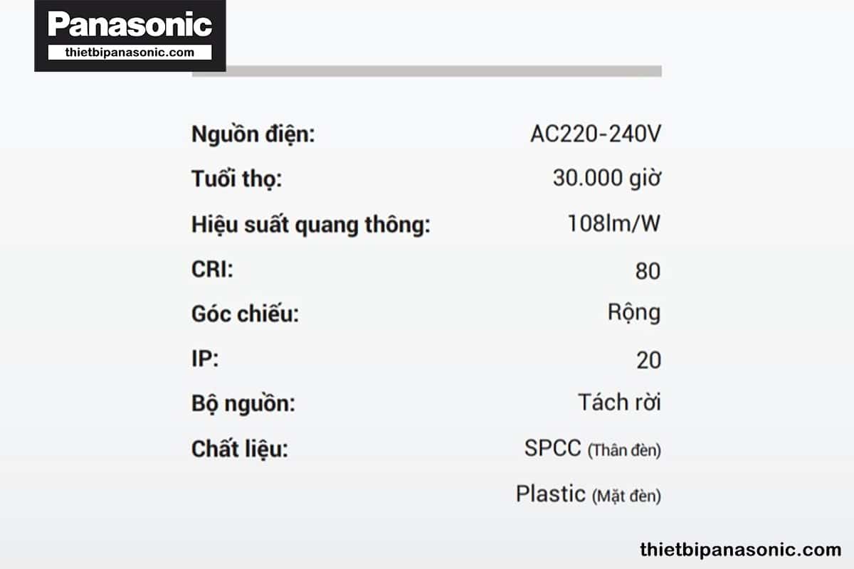 Những đặc điểm nổi bật của Đèn LED Panel 600x600 36W Panasonic NNFC7050088 (ánh sáng vàng), NNFC7055088 (ánh sáng trung tính), NNFC7056088 (ánh sáng trắng)