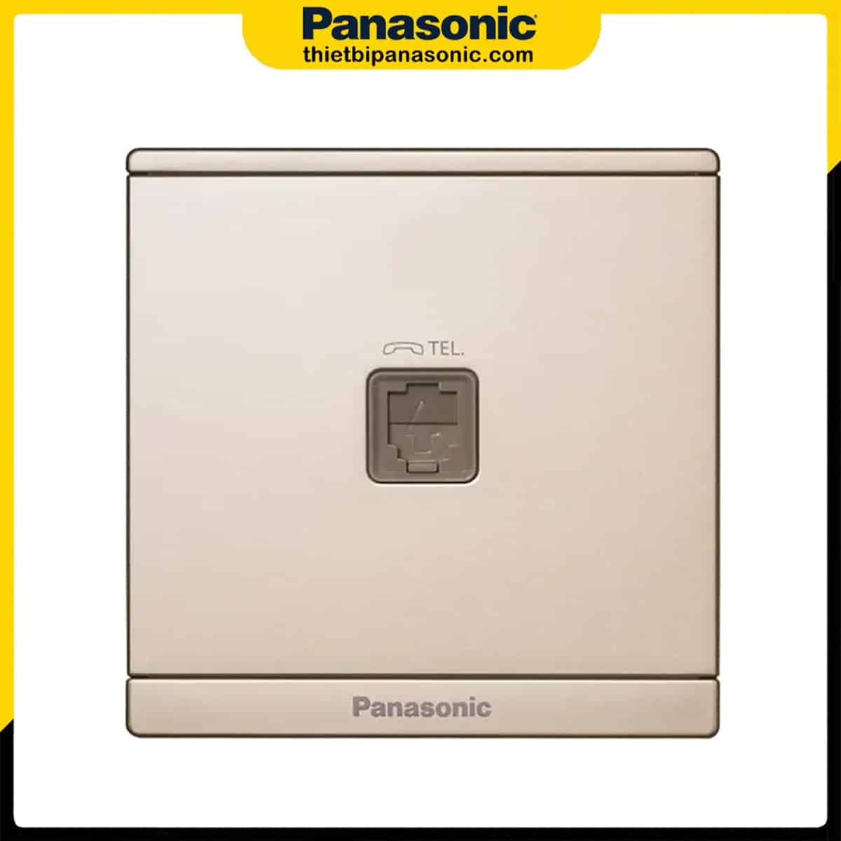 Bộ 1 ổ cắm điện thoại 4 cực Panasonic Moderva WMF403MYZ-VN (vàng ánh kim)