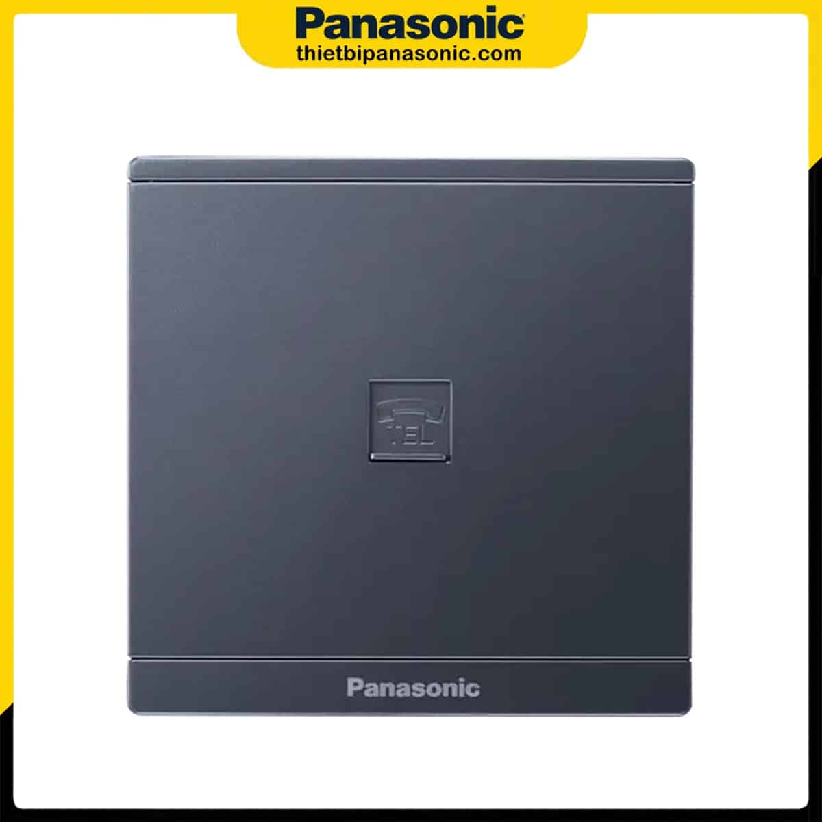 Bộ 1 ổ cắm điện thoại 4 cực Panasonic Moderva WMF403MYH-VN (xám ánh kim)