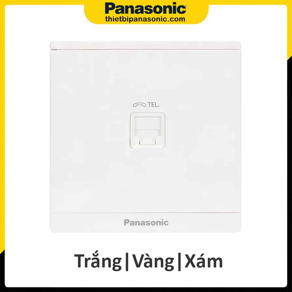 Bộ 1 ổ cắm điện thoại 4 cực Panasonic Moderva WMF403-VN (trắng), WMF403MYZ-VN (vàng ánh kim), WMF403MYH-VN (xám ánh kim)