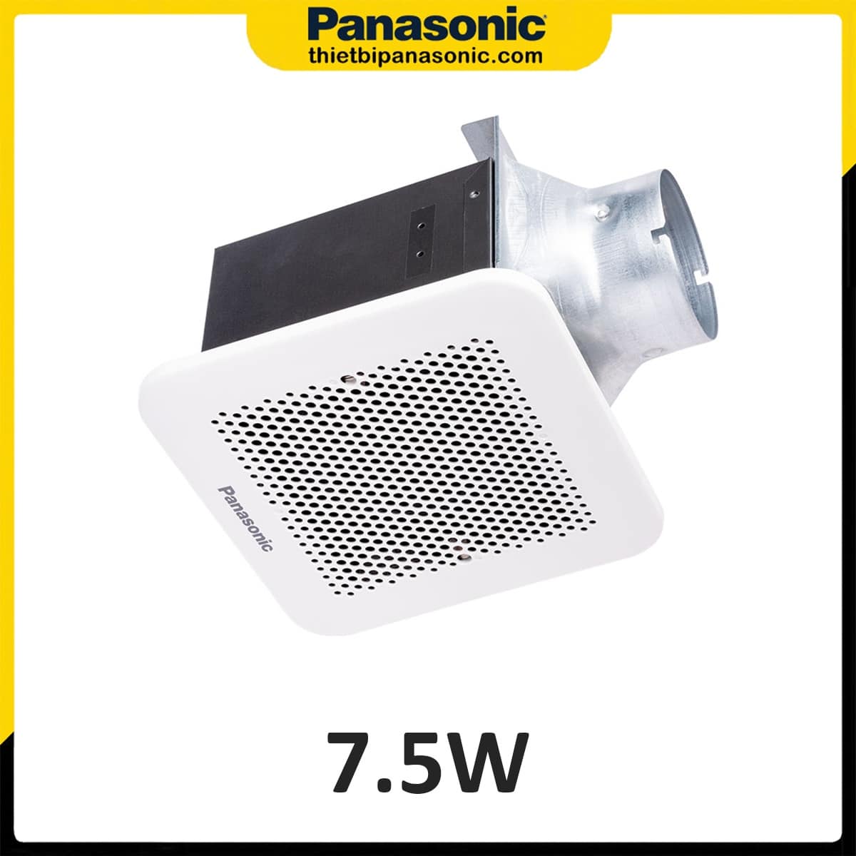 Quạt hút âm trần Panasonic FV-17CU8 7.5W 17.7x17.7cm có ống dẫn