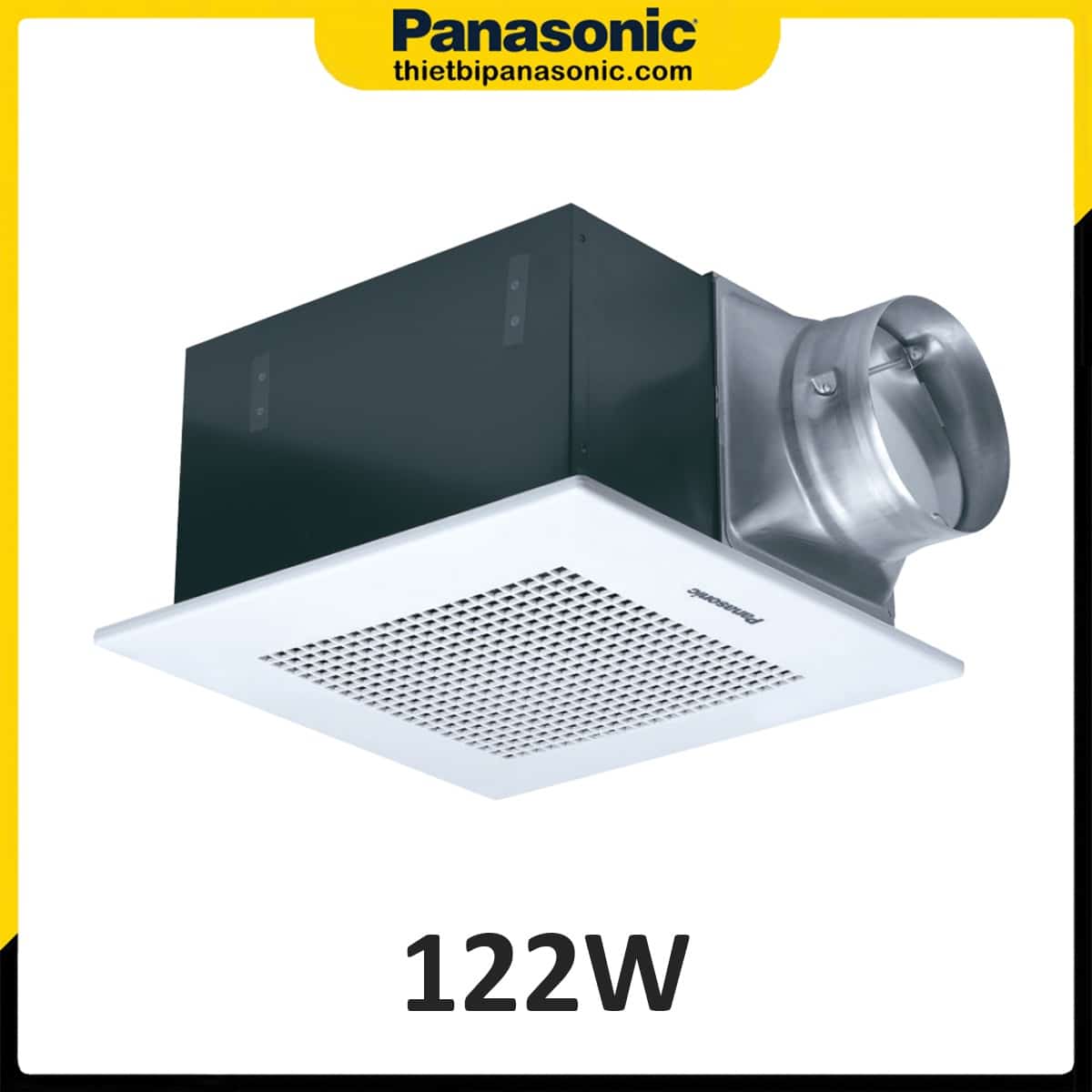Quạt hút âm trần ống nối gió Panasonic FV-38CH8 122W 38.5x38.5cm