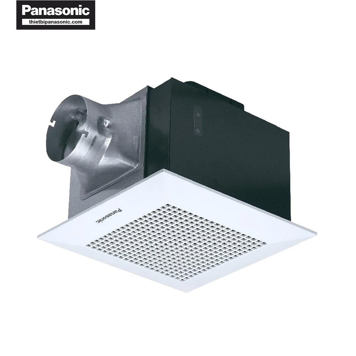 Quạt hút âm trần ống nối gió Panasonic FV-38CH8 122W có thiết kế cứng cáp, hiện đại với màu trắng vô cùng sang trọng