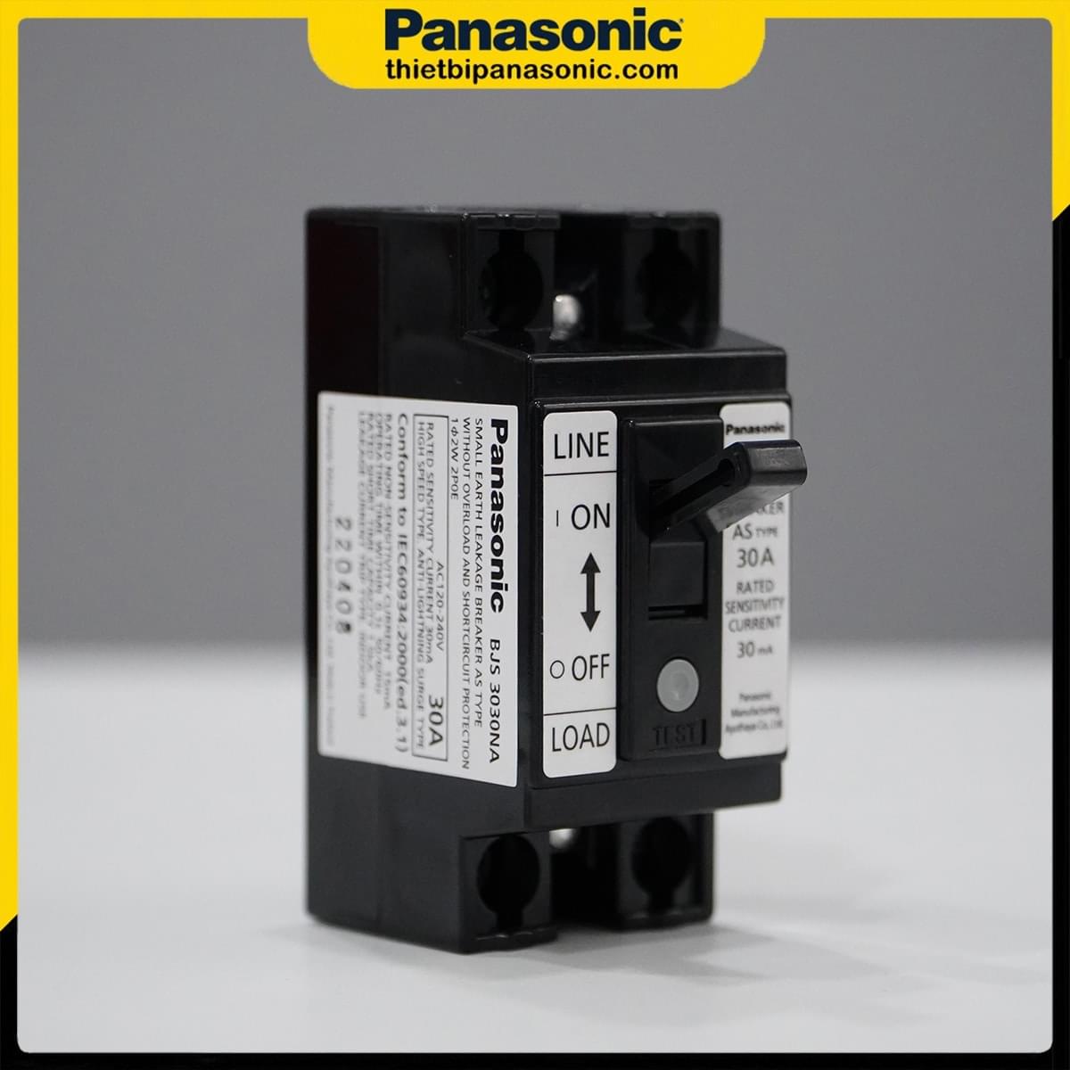 ELB Panasonic BJS3030NA2 30A 30mA 1.5kA có thiết kế nhỏ gọn, dễ dàng lắp đặt, vận hành cũng như bảo trì trong quá trình sử dụng.