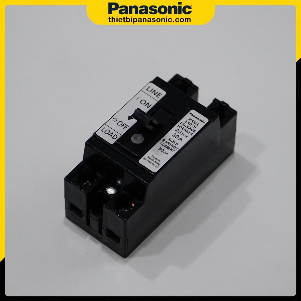 ELB Panasonic BJS3030NA2 30A 30mA 1.5kA có màu đen hiện đại phù hợp mọi không gian lắp đặt