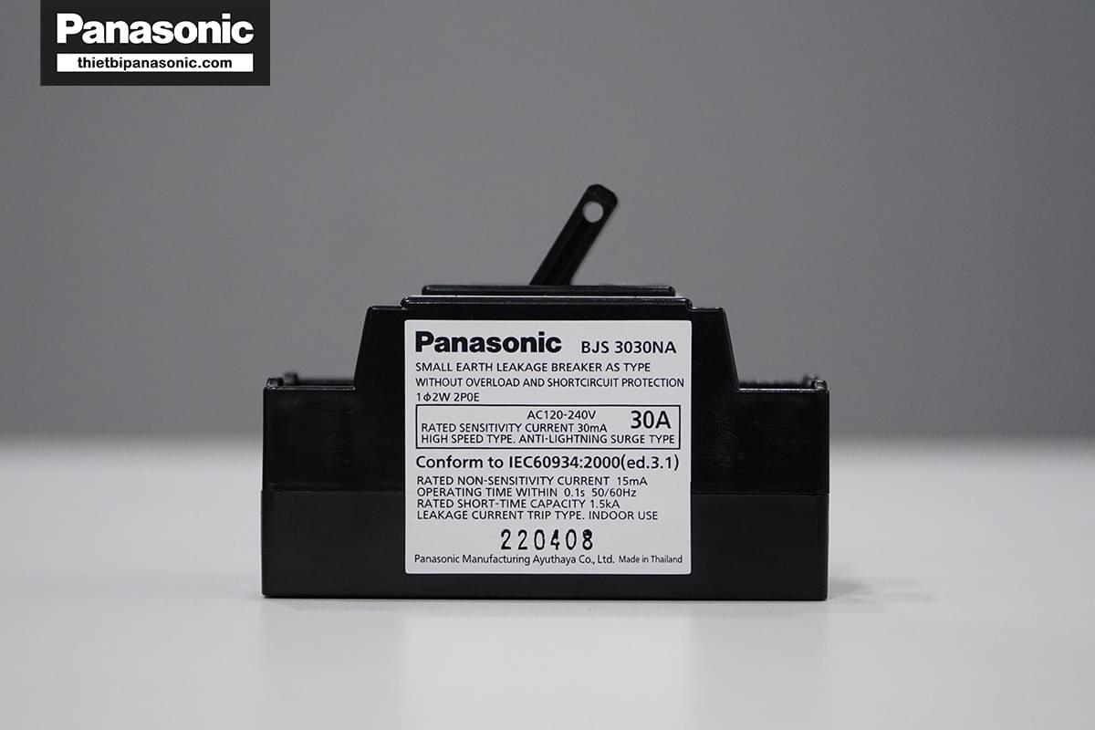 Thông số chi tiết của ELB Panasonic BJS3030NA2 30A 30mA 1.5kA