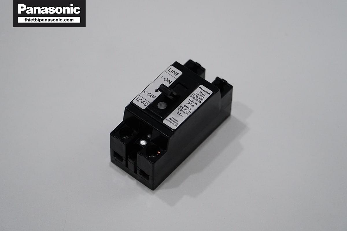 ELB Panasonic BJS3030NA2 30A 30mA 1.5kA có màu đen hiện đại phù hợp mọi không gian lắp đặt