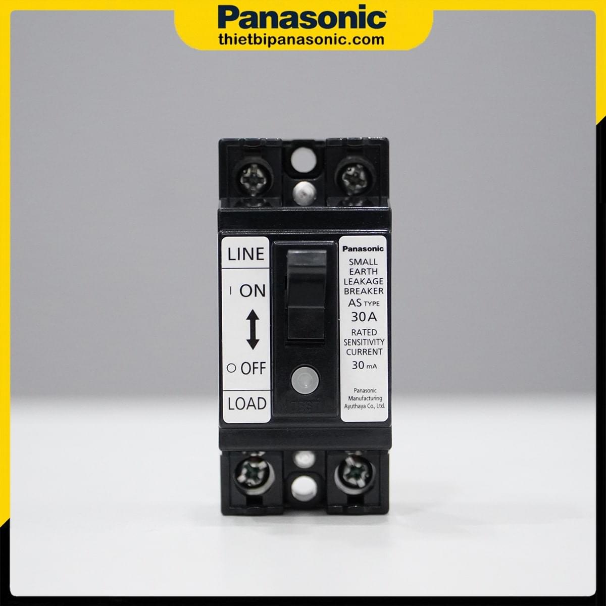 Mặt trước của Cầu dao chống giật ELB Panasonic BJS3030NA2 30A 30mA 1.5kA