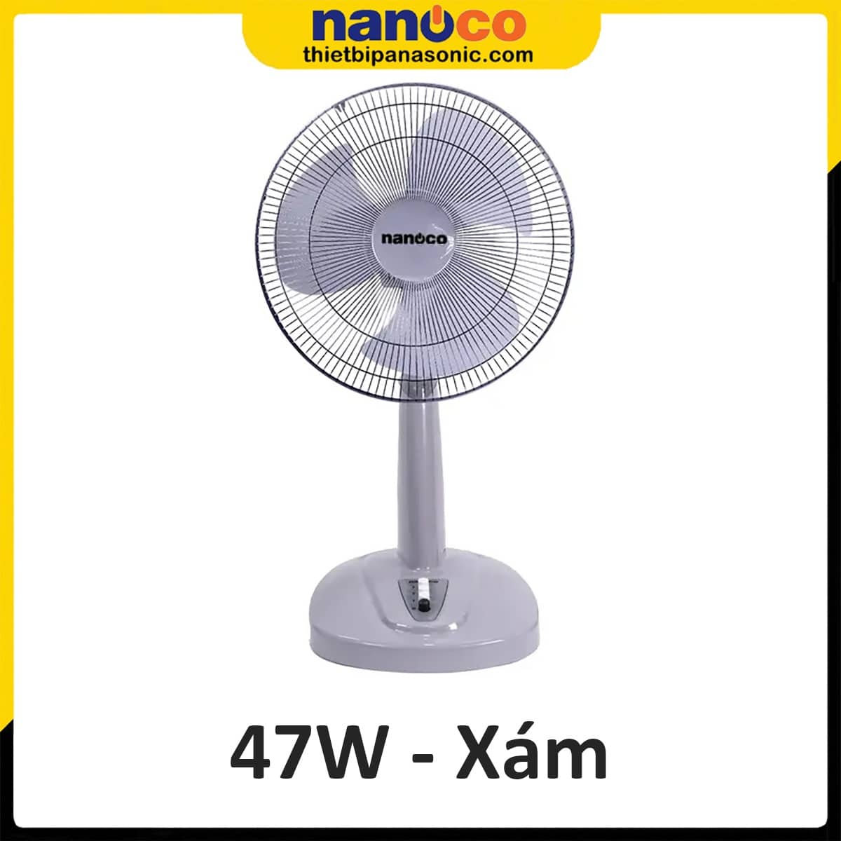 Quạt lửng Nanoco NLF1621 màu xám 47W