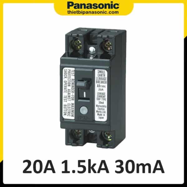 Cầu dao chống giật ELB Panasonic BJS2032S1V | 20A 1.5kA 30mA
