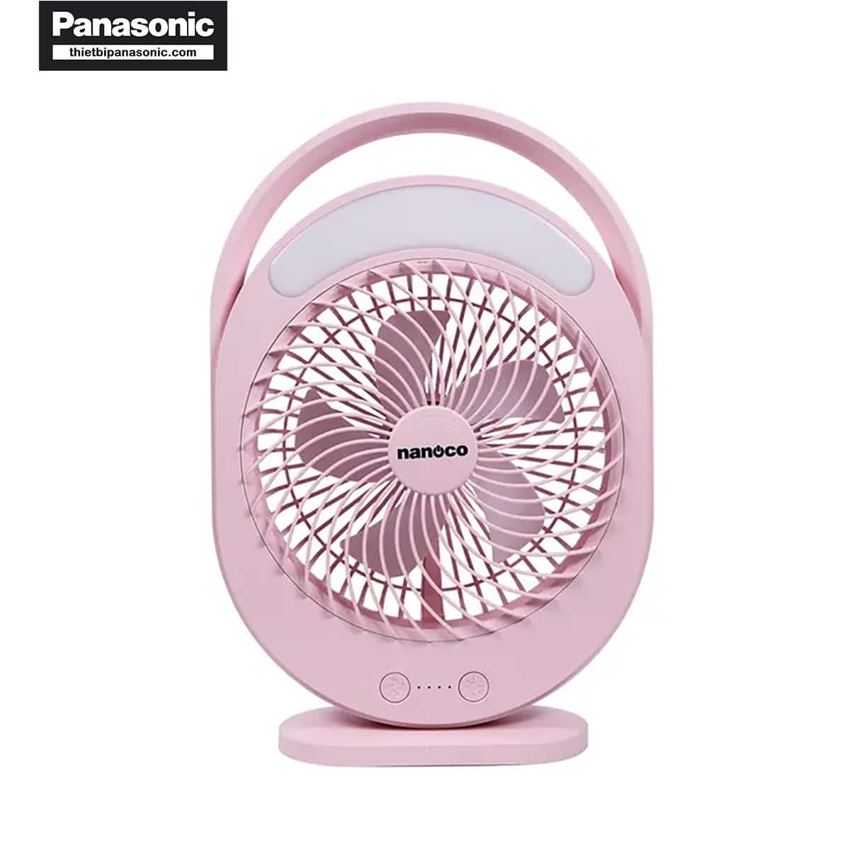 Ngoại hình của Quạt hộp sạc điện Nanoco NRF6310P màu hồng 3600mAh