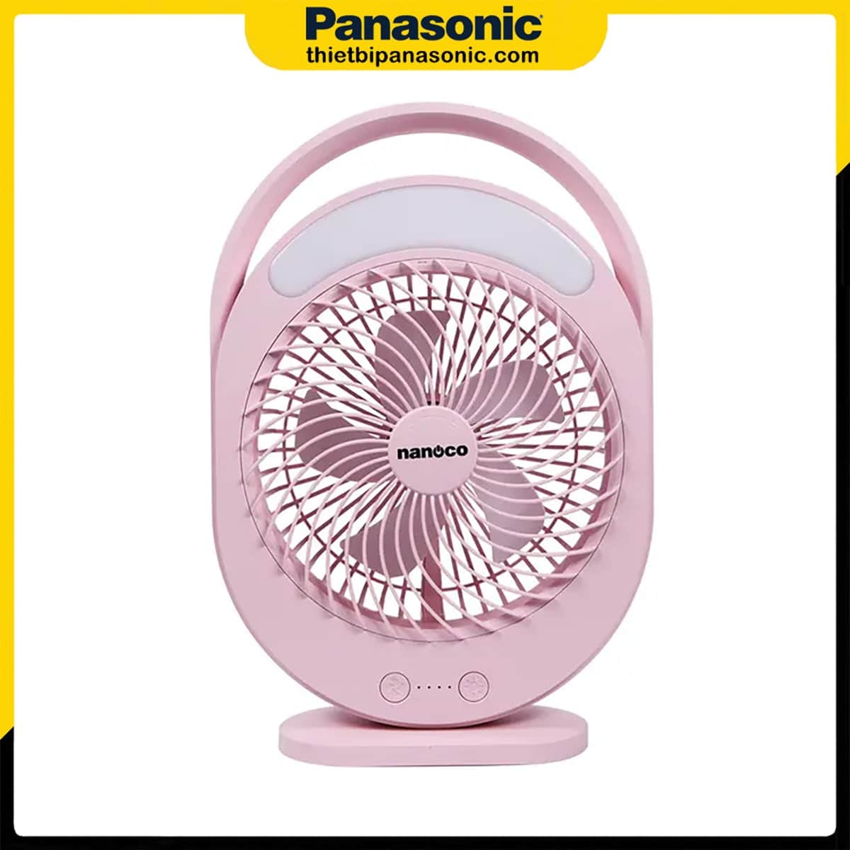 Ngoại hình của Quạt hộp sạc điện Nanoco NRF6310P màu hồng 3600mAh