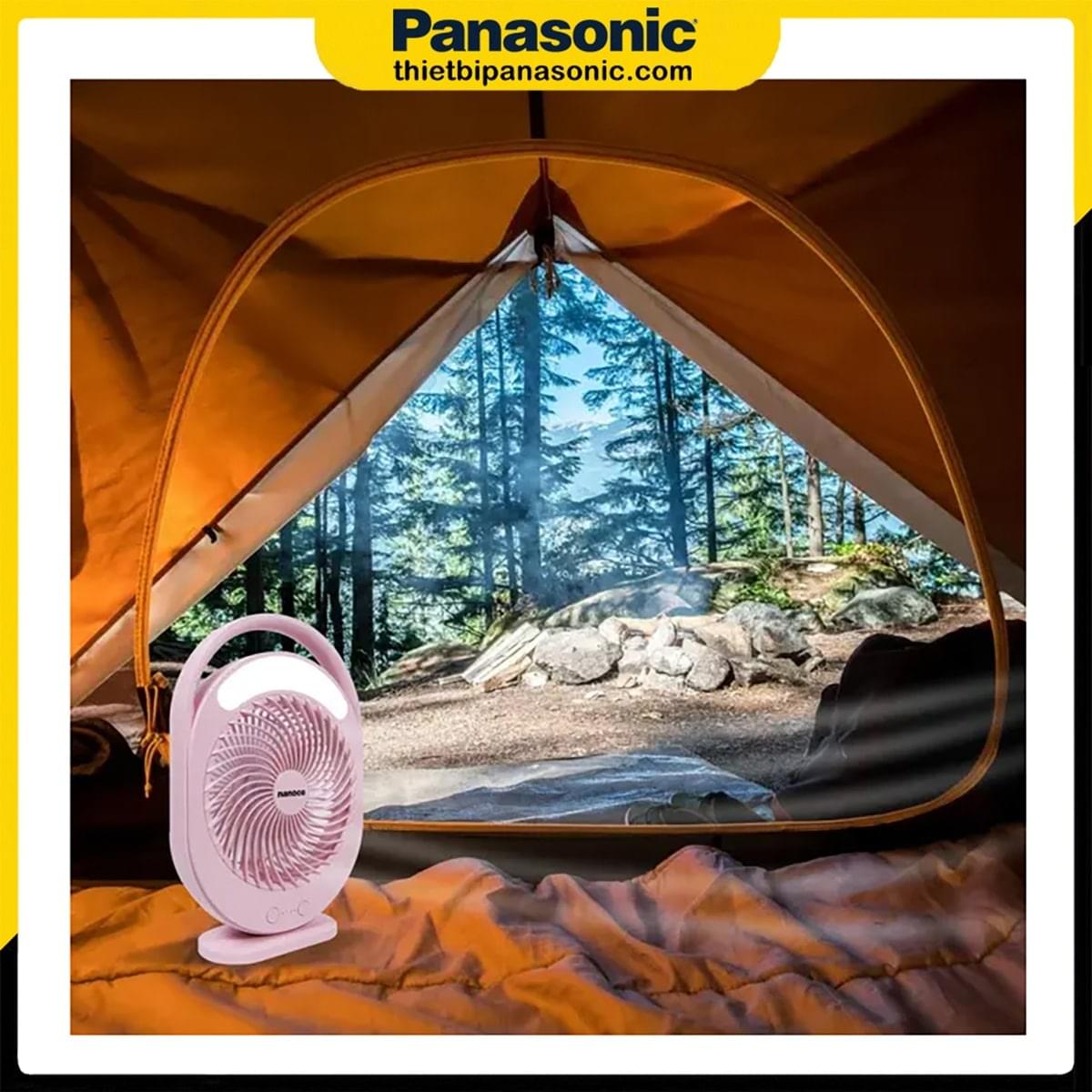 Nhờ tích hợp đèn LED nên Quạt hộp sạc điện Nanoco NRF6310P màu hồng dễ dàng mang đi trong các chuyến du lịch dã ngoại cùng gia đình, bạn bè,...