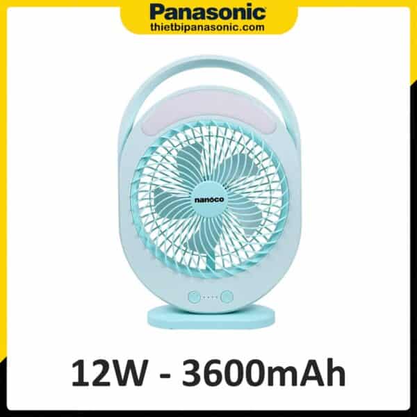 Quạt hộp sạc điện Nanoco NRF6310B màu xanh 3600mAh