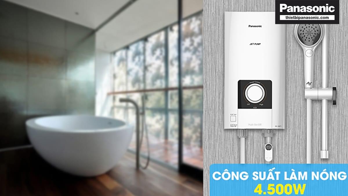 Máy nước nóng Panasonic DH-4NP1VW có bơm trợ lực giúp nước ra mạnh hơn
