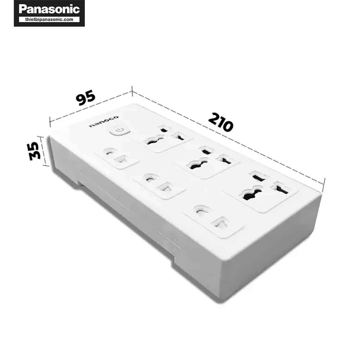 Kích thước của Ổ cắm có dây Nanoco NES3332-3