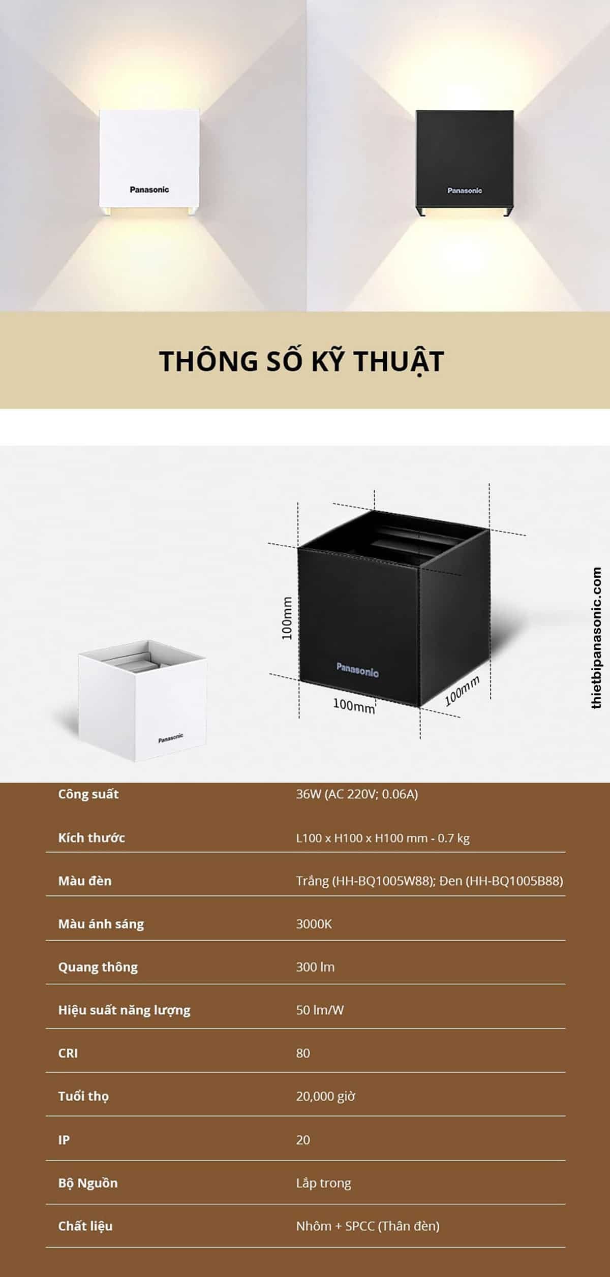 Thông số kỹ thuật của Đèn hắt tường HHBQ1005W88 đến từ nhà sản xuất