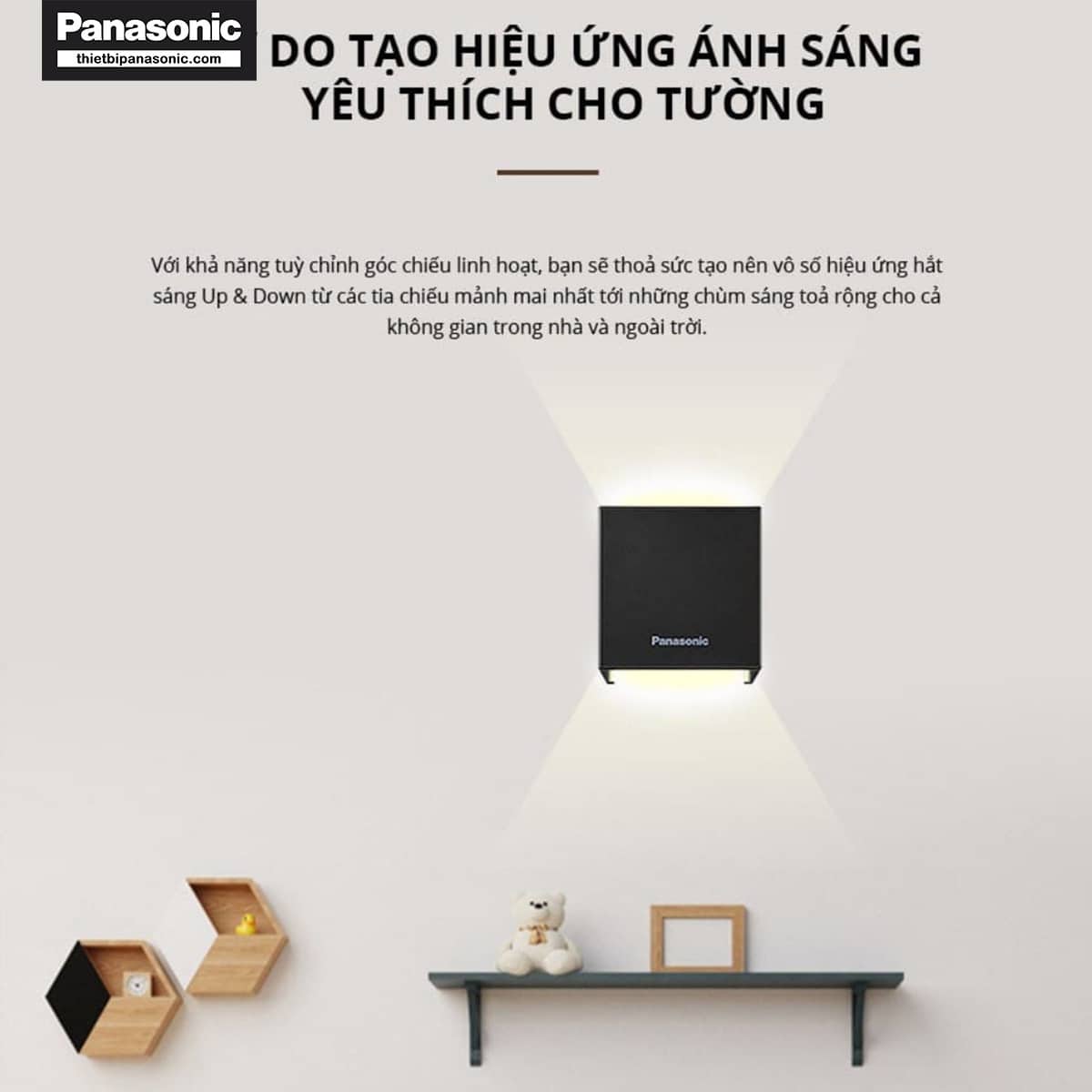 Đèn hắt tường HHBQ1005W88 Màu Trắng có khả năng tùy chỉnh góc chiếu linh hoạt