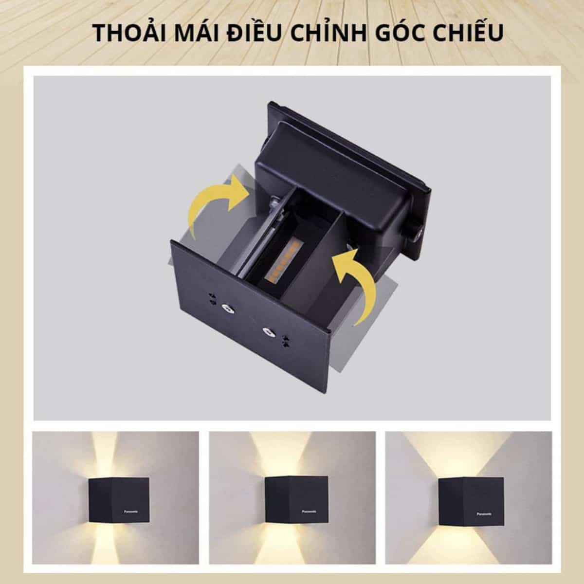 Khả năng điều chỉnh góc chiếu sáng đa dạng trên Đèn hắt tường HHBQ1005W88 Màu Trắng