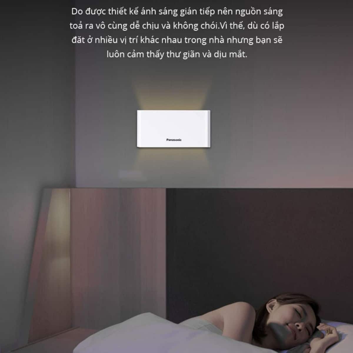 Đèn rọi tường HHBQ1004B88 có ánh sáng gián tiếp giúp mắt dễ chịu thoải mái