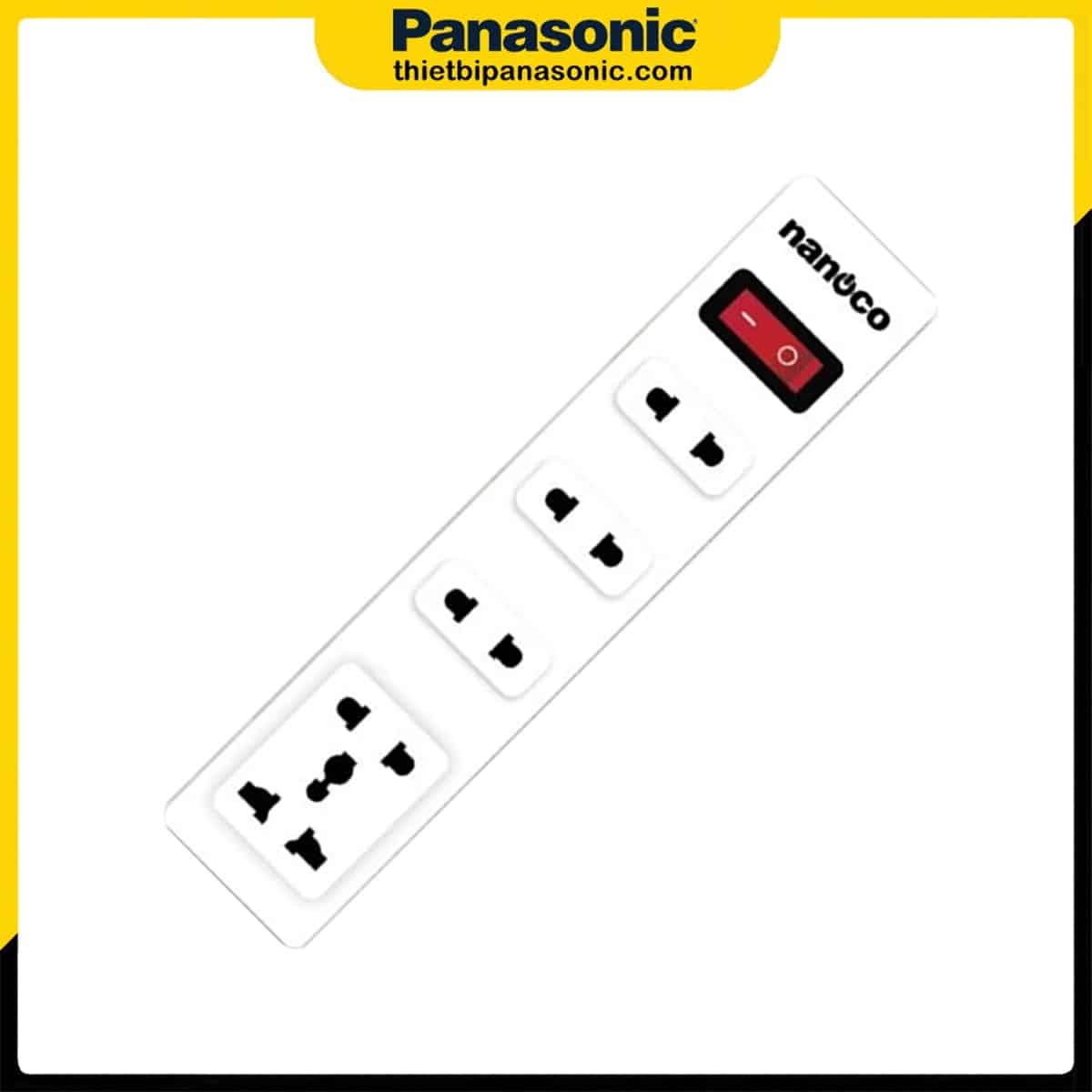 Ổ cắm có dây Nanoco NES4213-3S1 tích hợp công tắc tiện lợi