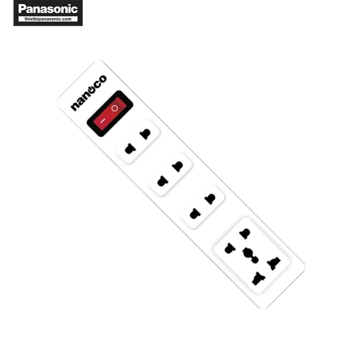 Ổ cắm có dây Nanoco NES4213-3S1 tích hợp công tắc tiện lợi