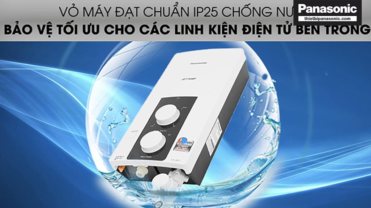 Máy nước nóng Panasonic DH-4RP1VW đạt chuẩn chống nước IP25 đảm bảo an toàn cho các linh kiện điện tử bên trong