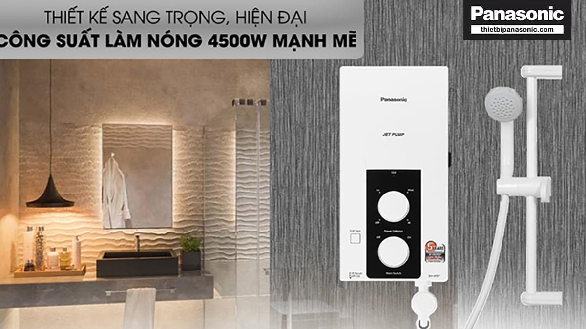 Máy nước nóng trực tiếp Panasonic DH-3RP2VK cho công suất 3500W mạnh mẽ những vẫn tiết kiệm điện