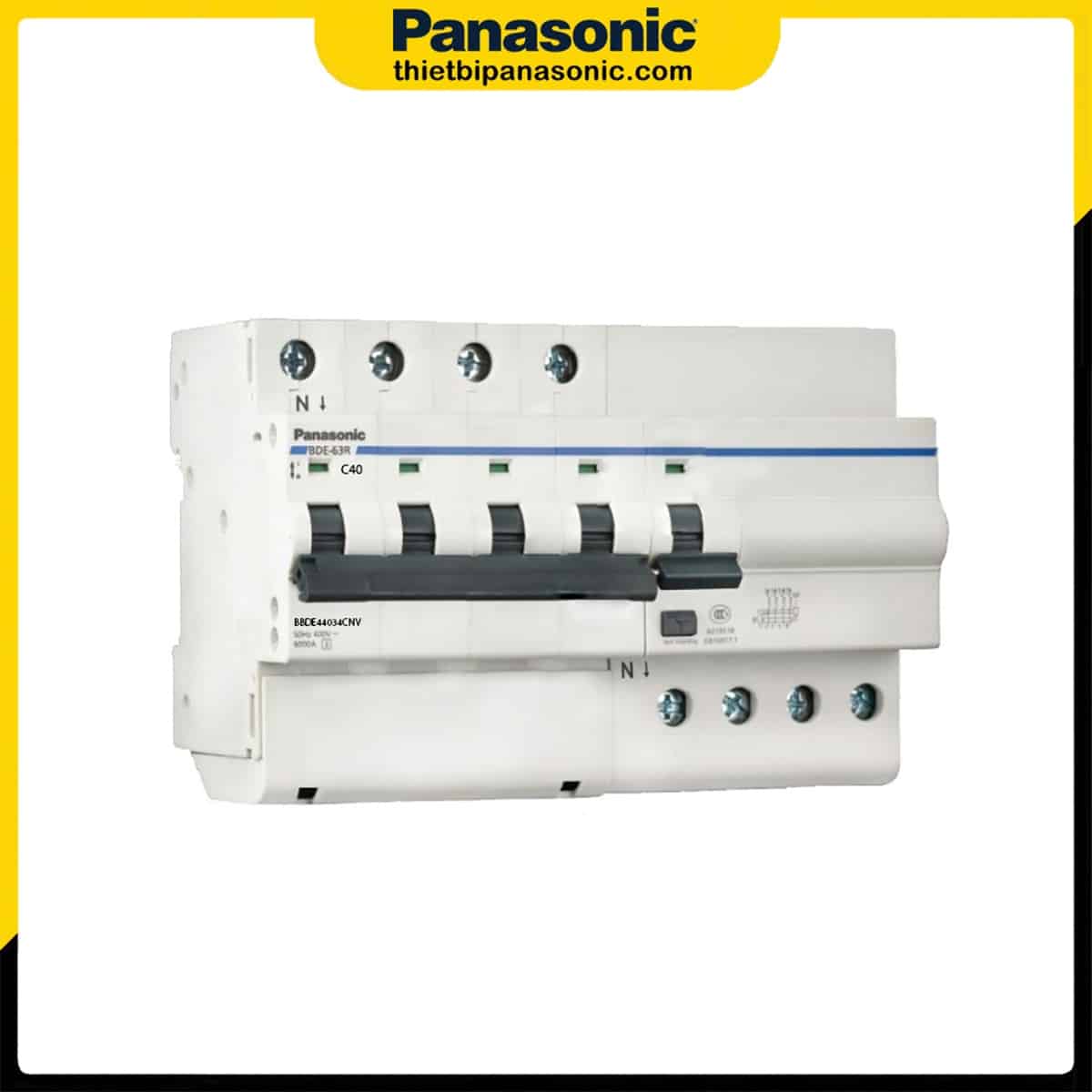 RCBO Panasonic 40A 4P 30mA BBDE44034CNV