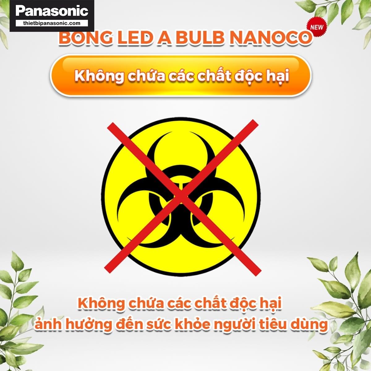 Đèn LED Bulb Nanoco 7W NLBA076, NLBA073 không chứa chất độc hại ảnh hưởng đến sức khỏe