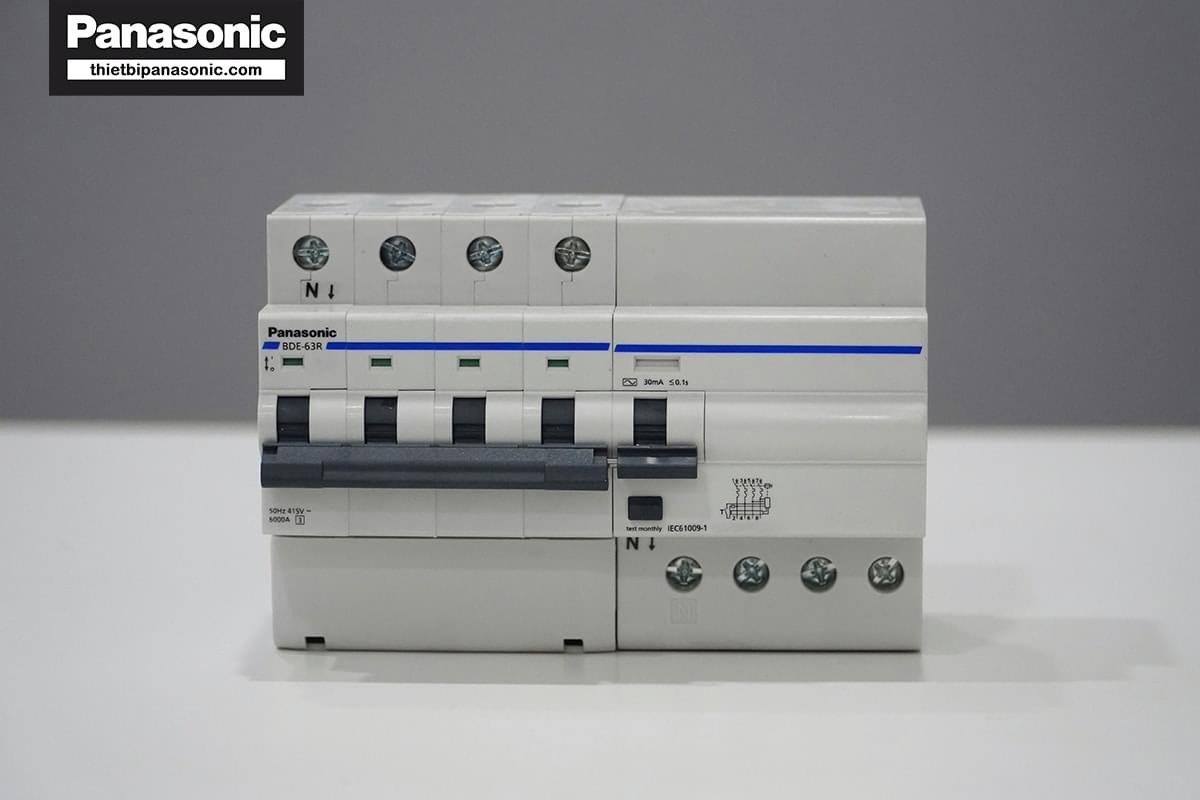 Ngoại hình của RCBO Panasonic 63A 4P BBDE46334CNV Panasonic