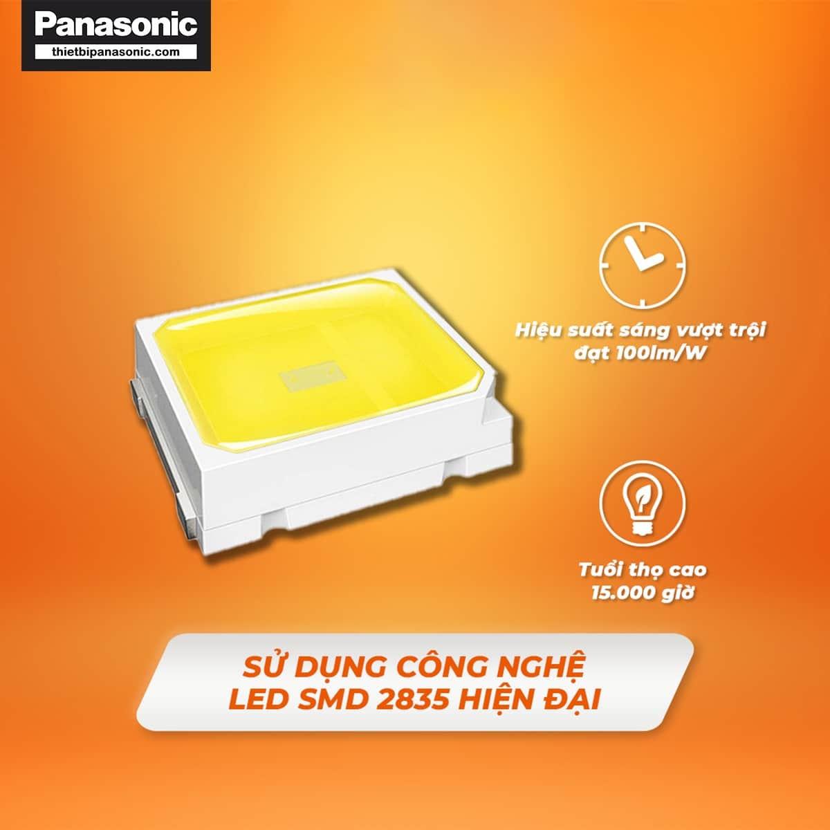 Bóng đèn LED bulb 30W Nanoco NLBT306, NLBT303 sử dụng Chip LED SMD 2835 hiện đại mang lại hiệu suất chiếu sáng vượt trội