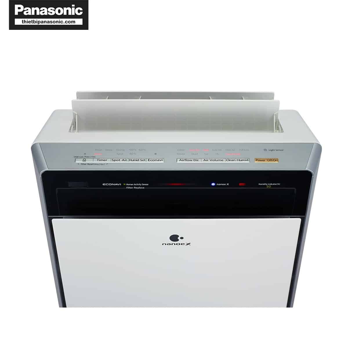 Phía trên khu vực điều khiển của Máy lọc không khí F-VXV70A