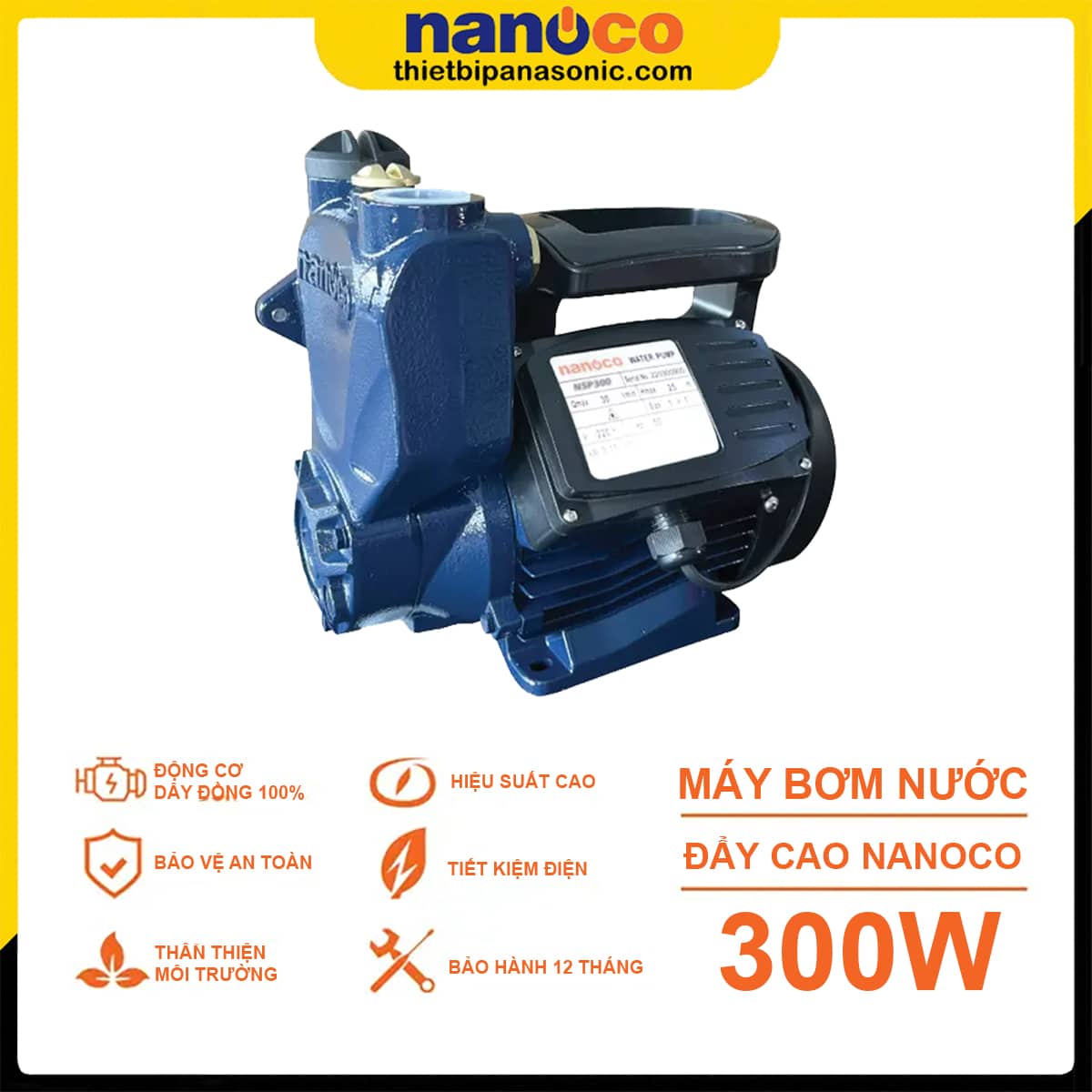Ưu điểm nổi bật của Máy bơm đẩy cao Nanoco NSP300 300W
