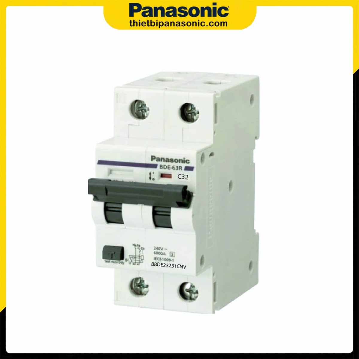 RCBO Panasonic 32A 2P BBDE23231CNV là cầu dao tự động DIN giúp bảo vệ quá tải, ngắn mạch và chống rò vô cùng an toàn được sử dụng rộng rộng ở nhiều gia đình cũng như doanh nghiệp