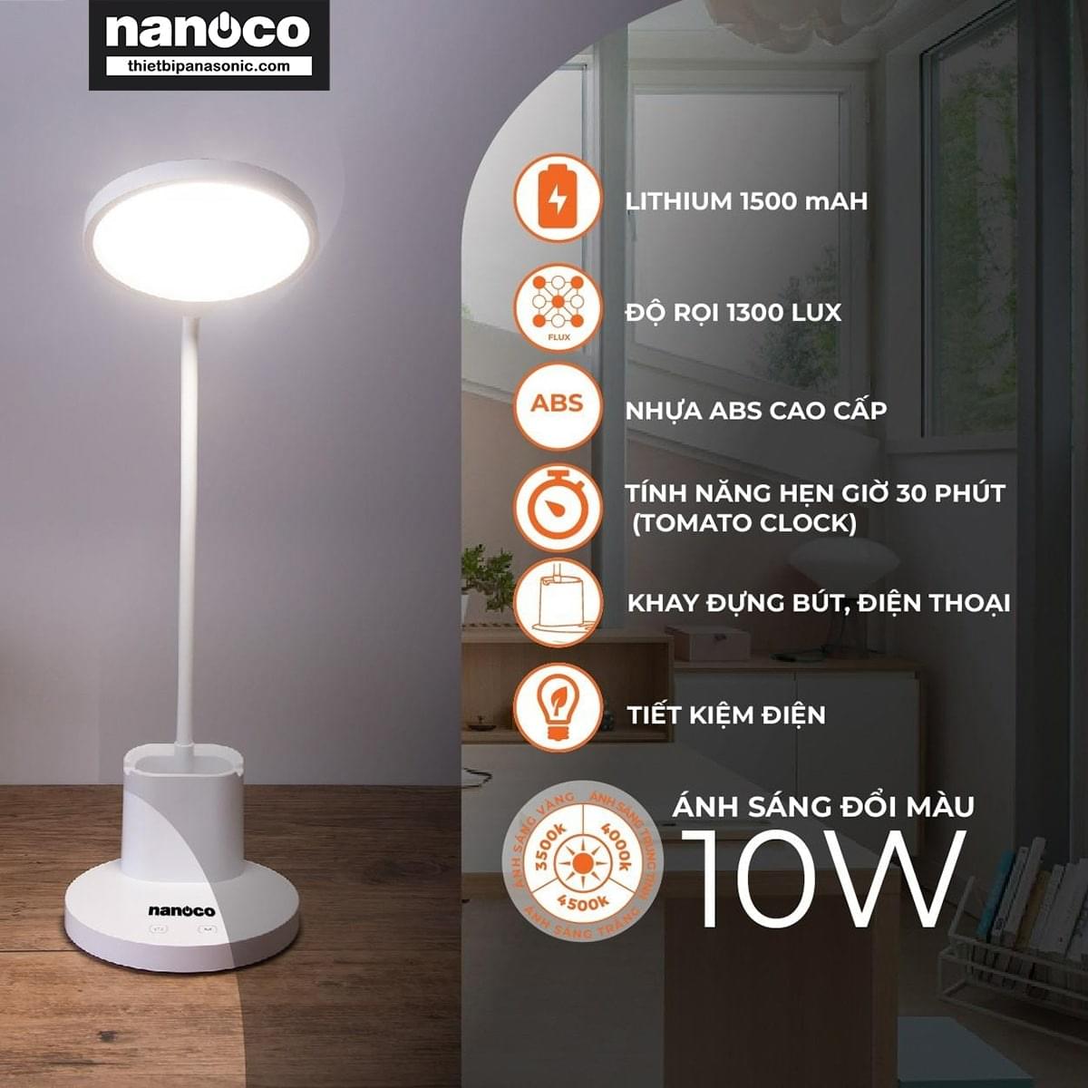 Ưu điểm nổi bật của Đèn bàn Nanoco NDK10WC