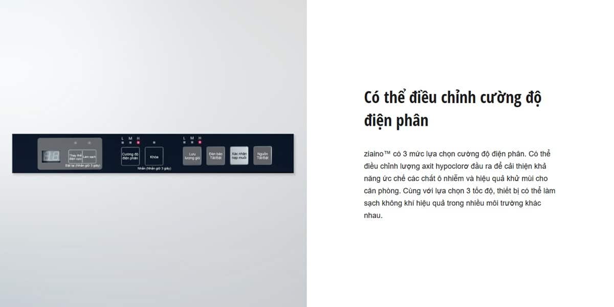 Có thể điều chỉnh cường độ điện phân