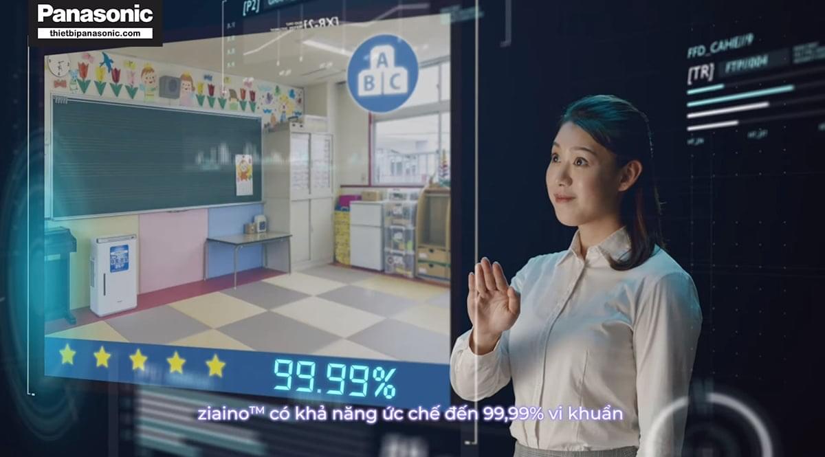 Thiết bị diệt khuẩn và khử mùi không khí Panasonic F-JPU70A được sử dụng tại trường học