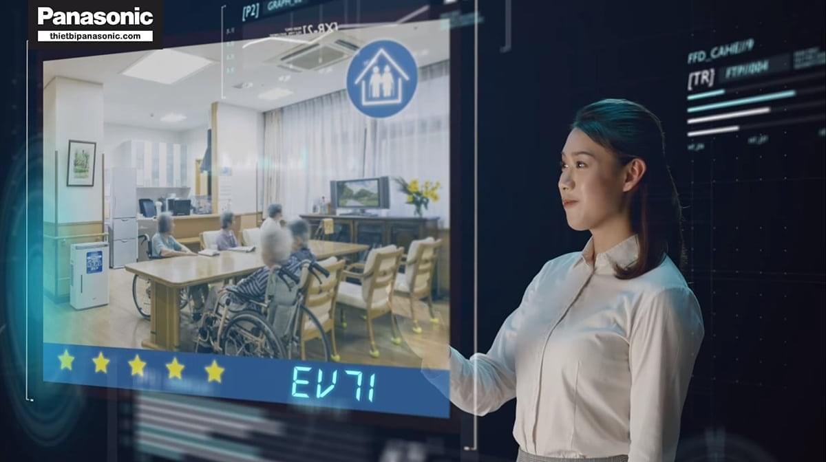 Thiết bị diệt khuẩn và khử mùi không khí Panasonic F-JPU70A được sử dụng tại viện dưỡng lão