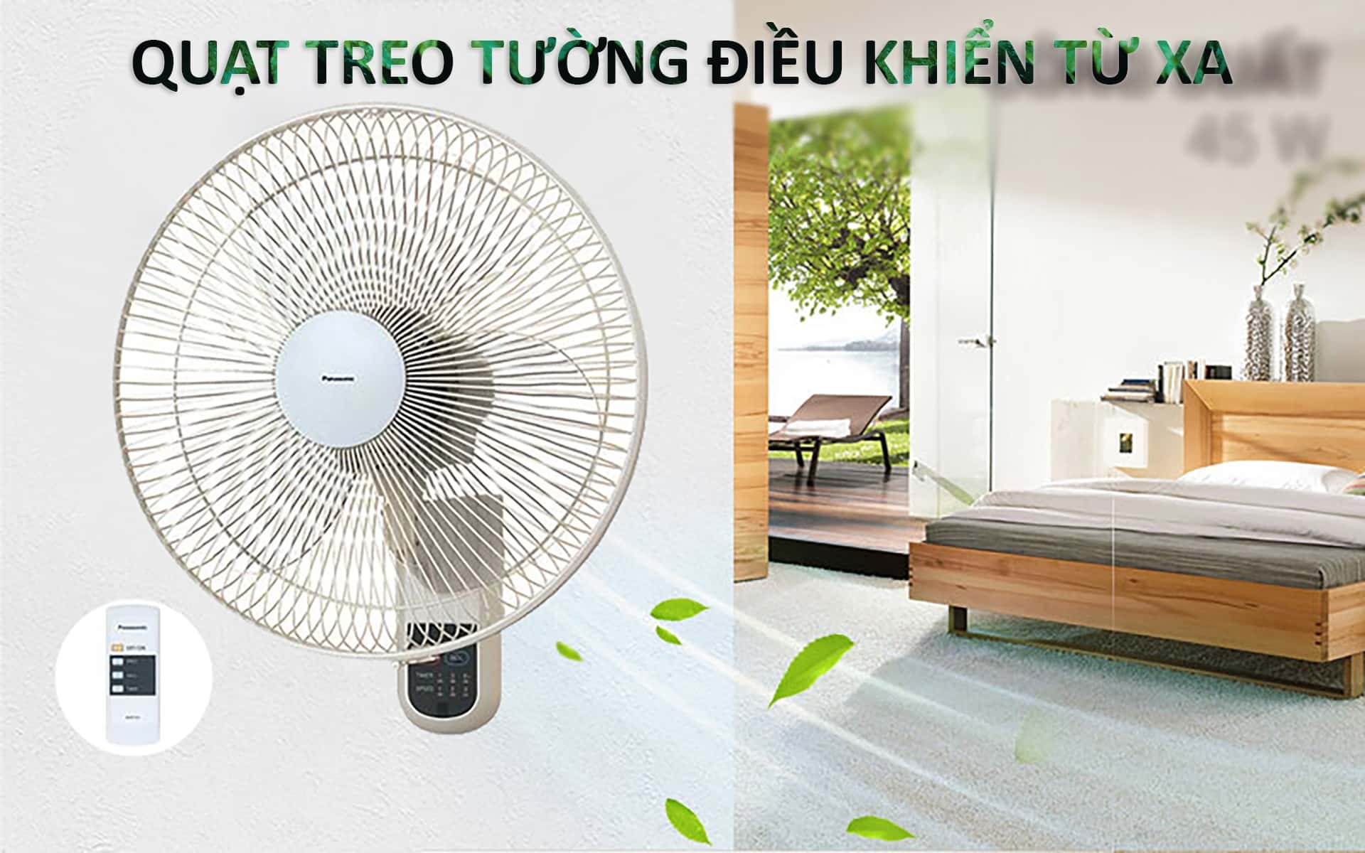 Quạt treo tường điều khiển từ xa