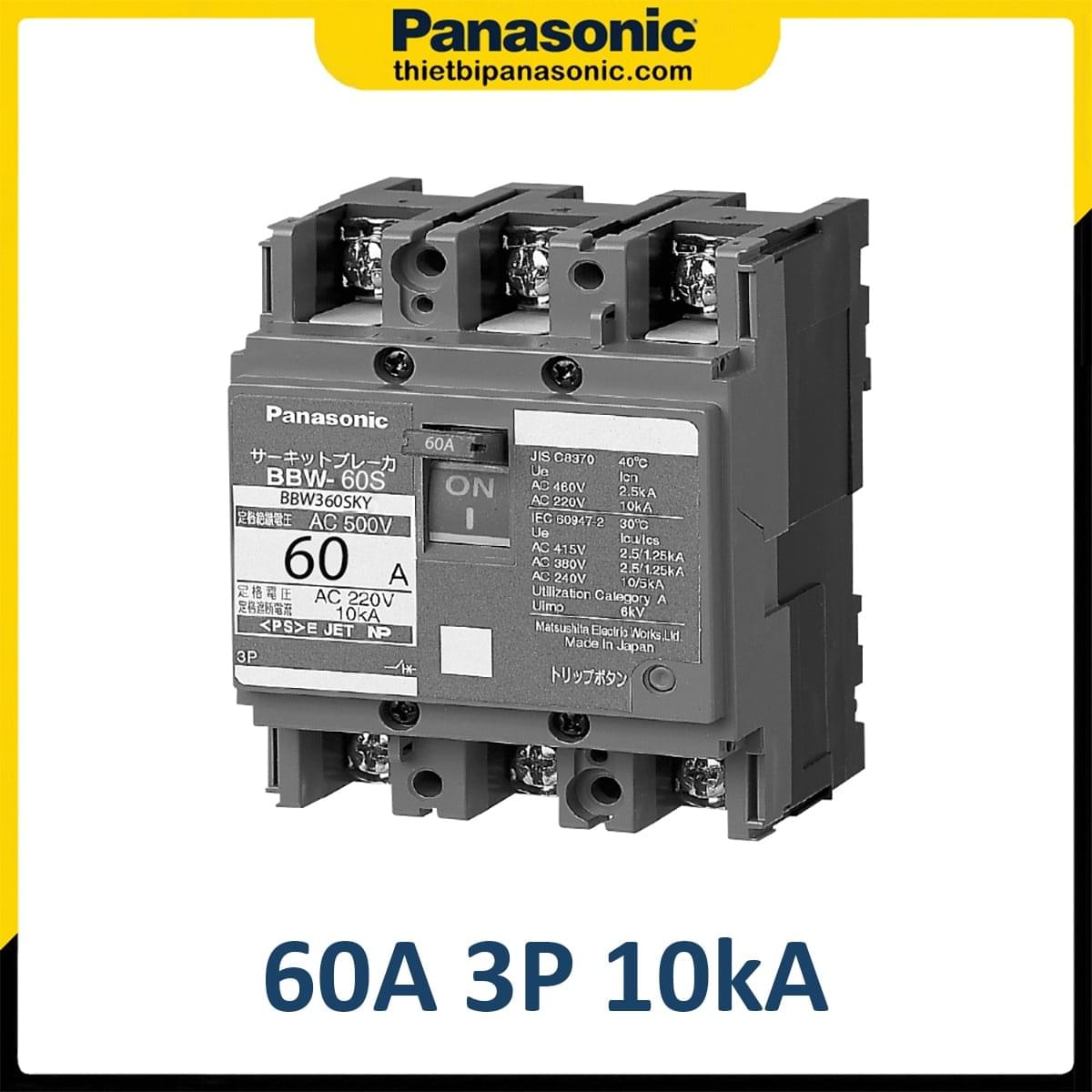 MCCB 60A 3P Panasonic BBW360SKY