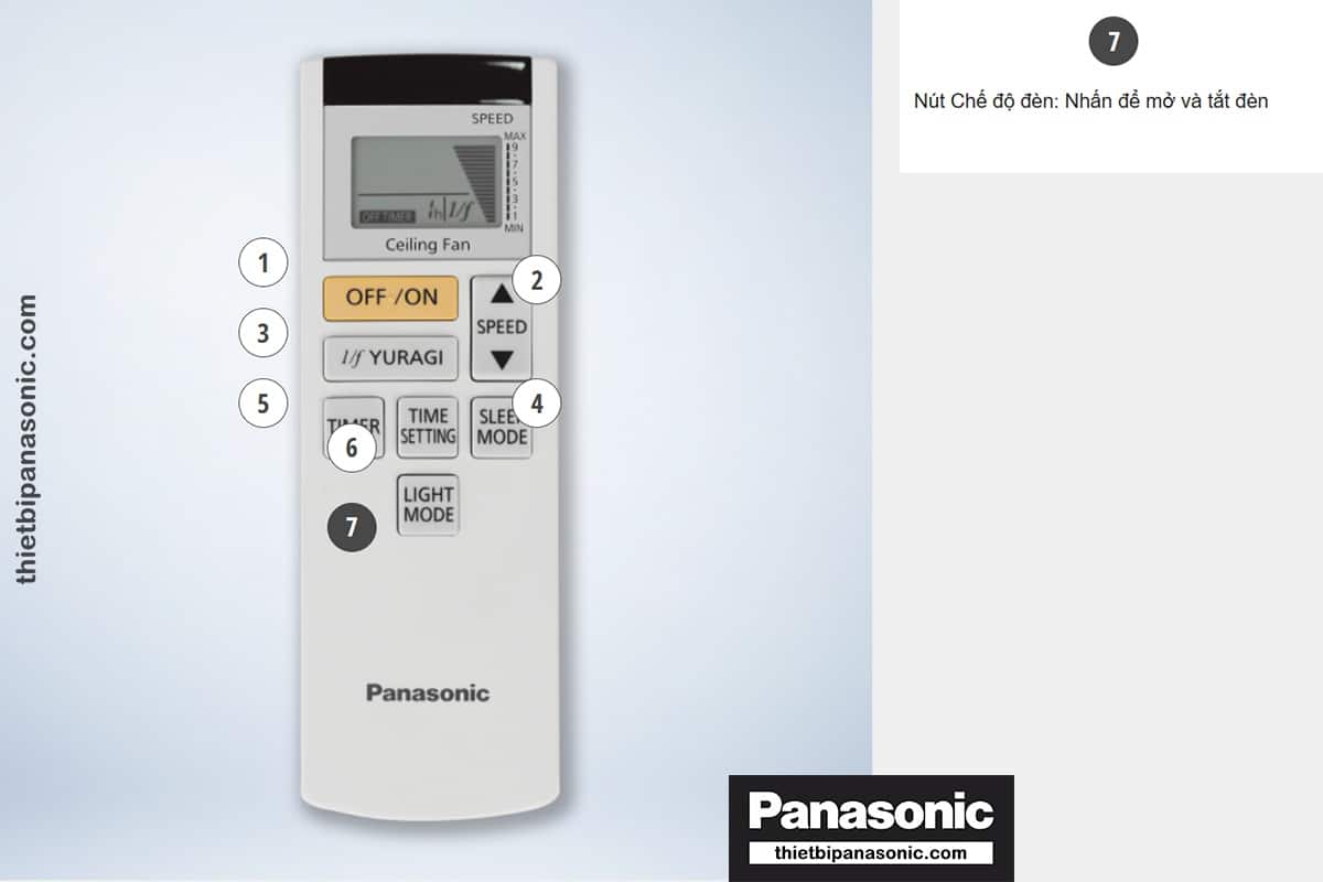 Nút Chế độ đèn: Nhấn để mở và tắt đèn